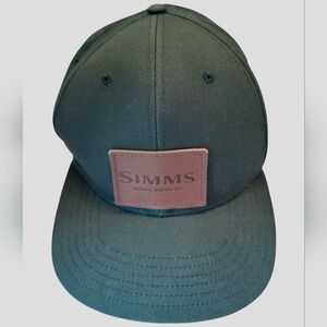 Simms Green Mens Hat with Brown Patch